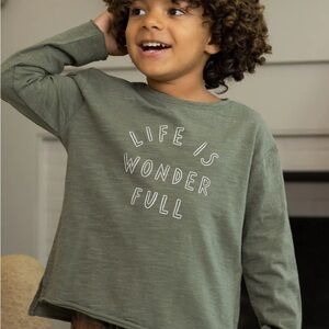 Rylee + Cru Olive Long Sleeve Tee